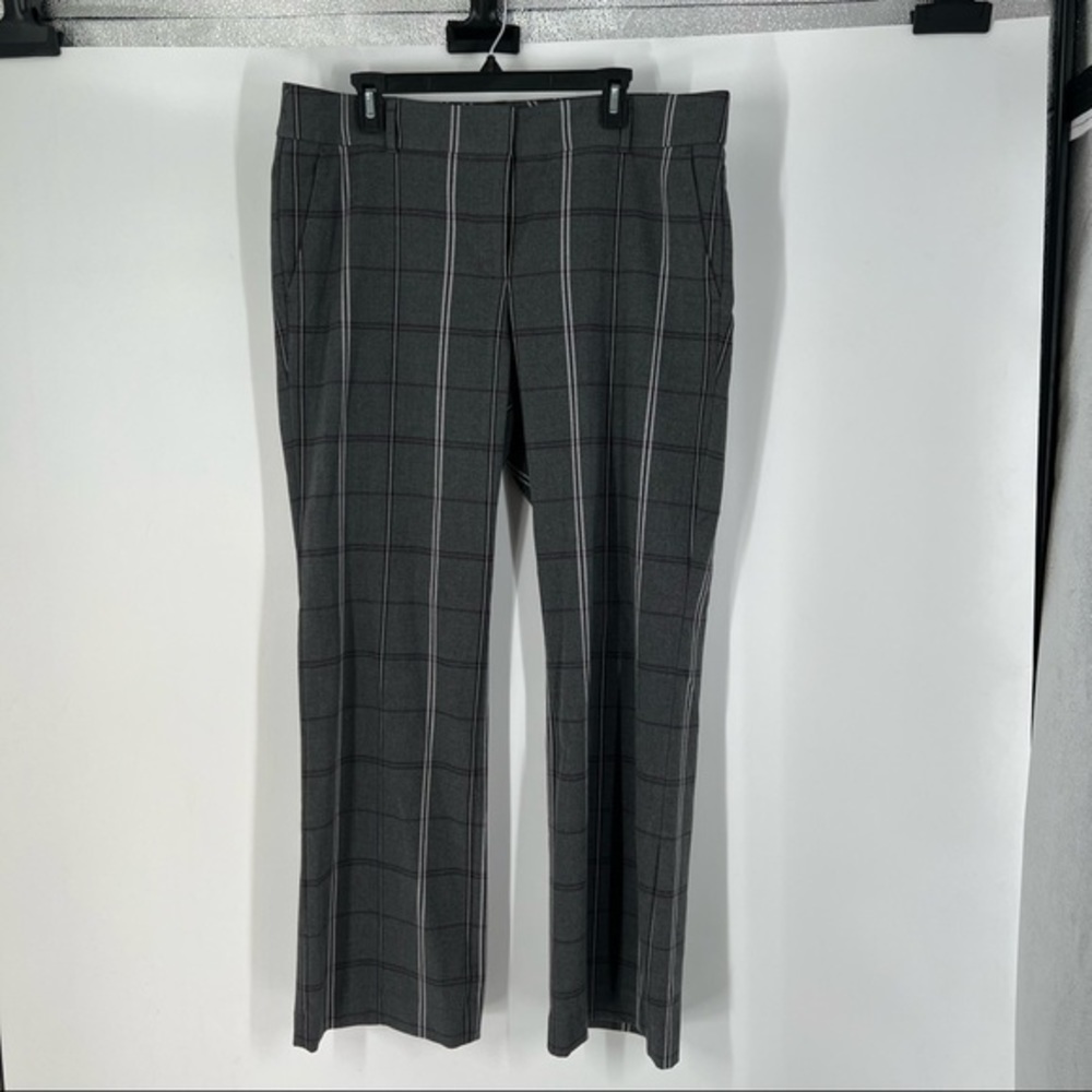 LOFT Black and Gray Plaid Pants - Picture 3 of 5